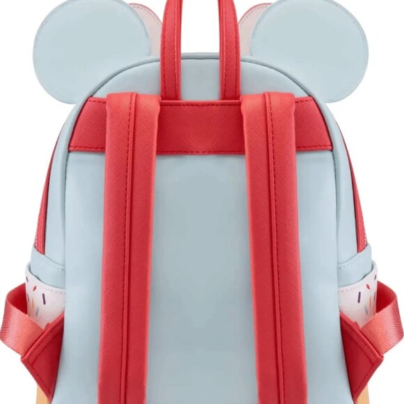 VERY RARE Disney Loungefly Minnie Mouse Sweet Treats Ice Cream Mini Backpack NWT - Picture 3 of 15